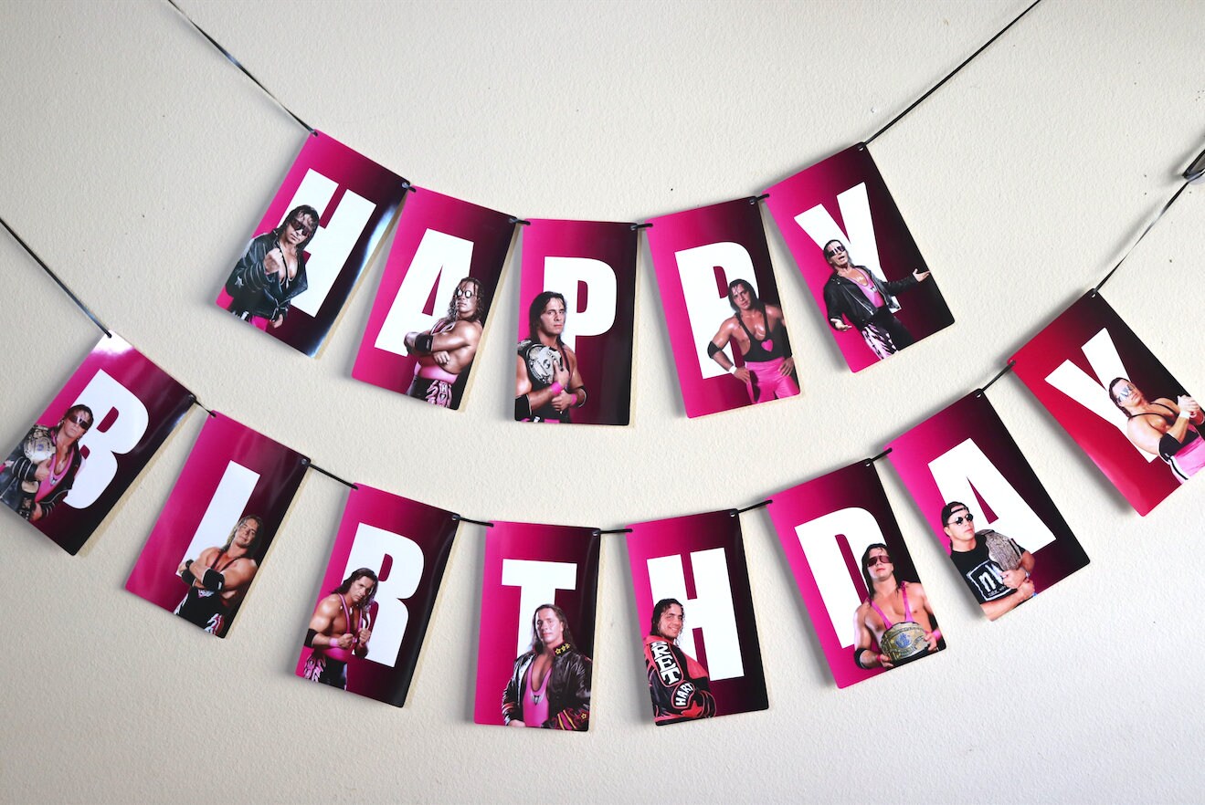 Bret Hart Happy Birthday Banner