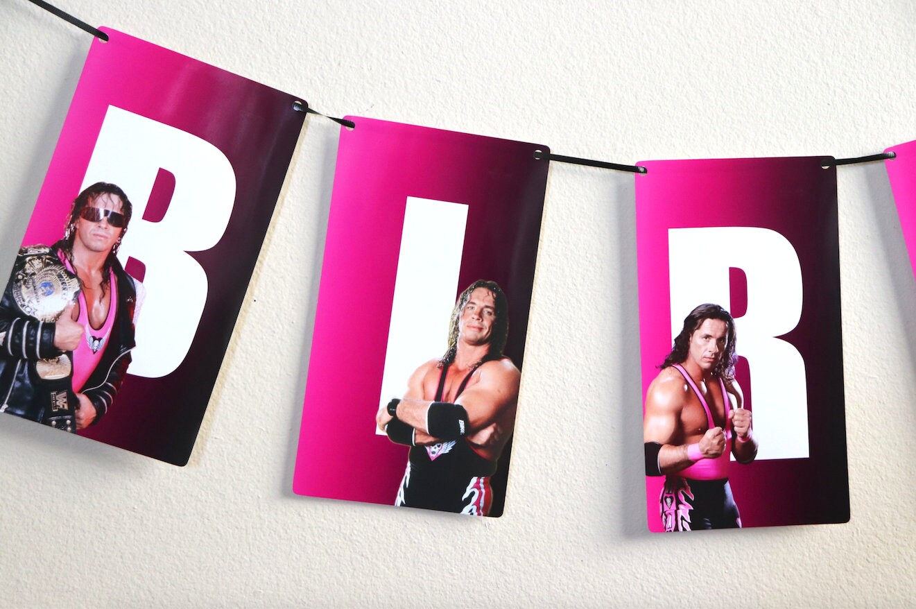 Bret Hart Happy Birthday Banner