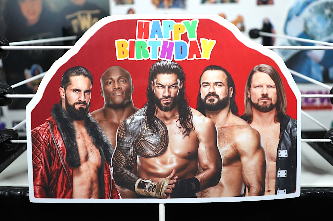 Boys Wrestling Birthday Party Cake Topper