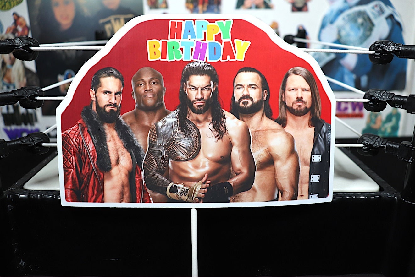 Boys Wrestling Birthday Party Cake Topper