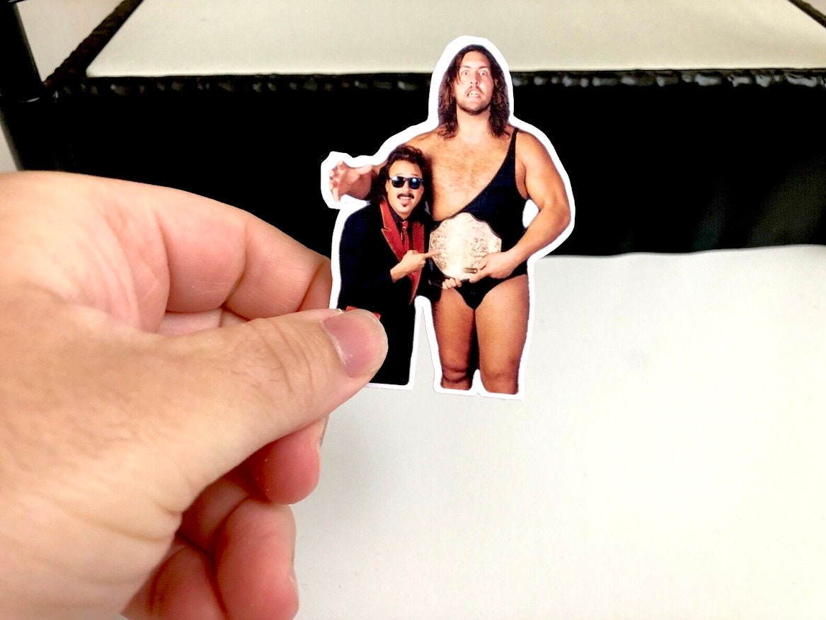 The Giant & The Mouth Sticker [Ric Flair -  Hulk Hogan - Randy Savage - Ultimate Warrior - 90s]