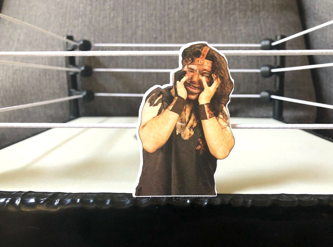 Mankind Sticker [Mick Foley - Ric Flair -  Hulk Hogan - Randy Savage - Ultimate Warrior]