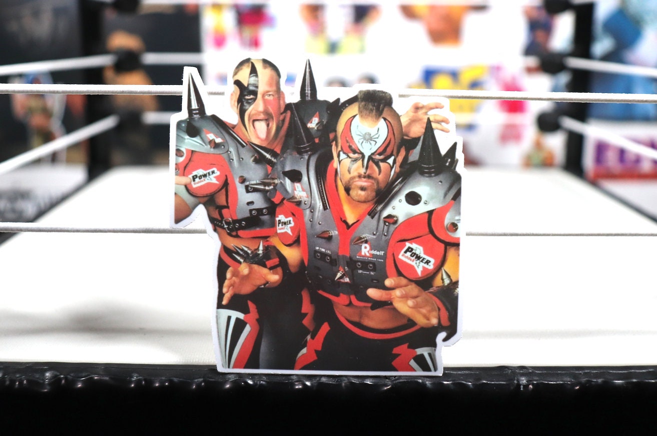 Road Warriors Sticker 10 [Hawk and Animal - Ric Flair -  Hulk Hogan - Randy Savage - Ultimate Warrior - Bret Hart]