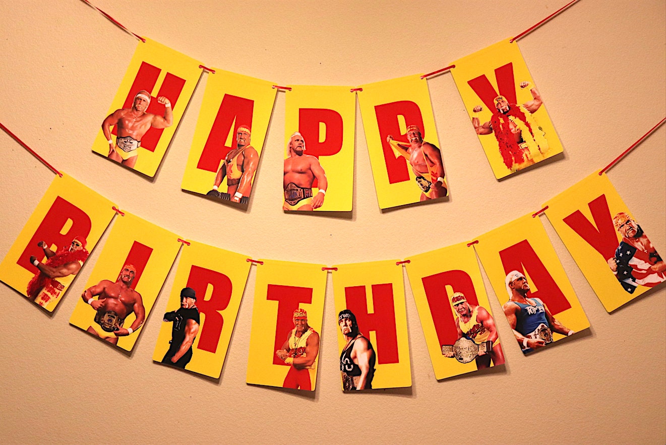 Hulk Hogan Happy Birthday Banner