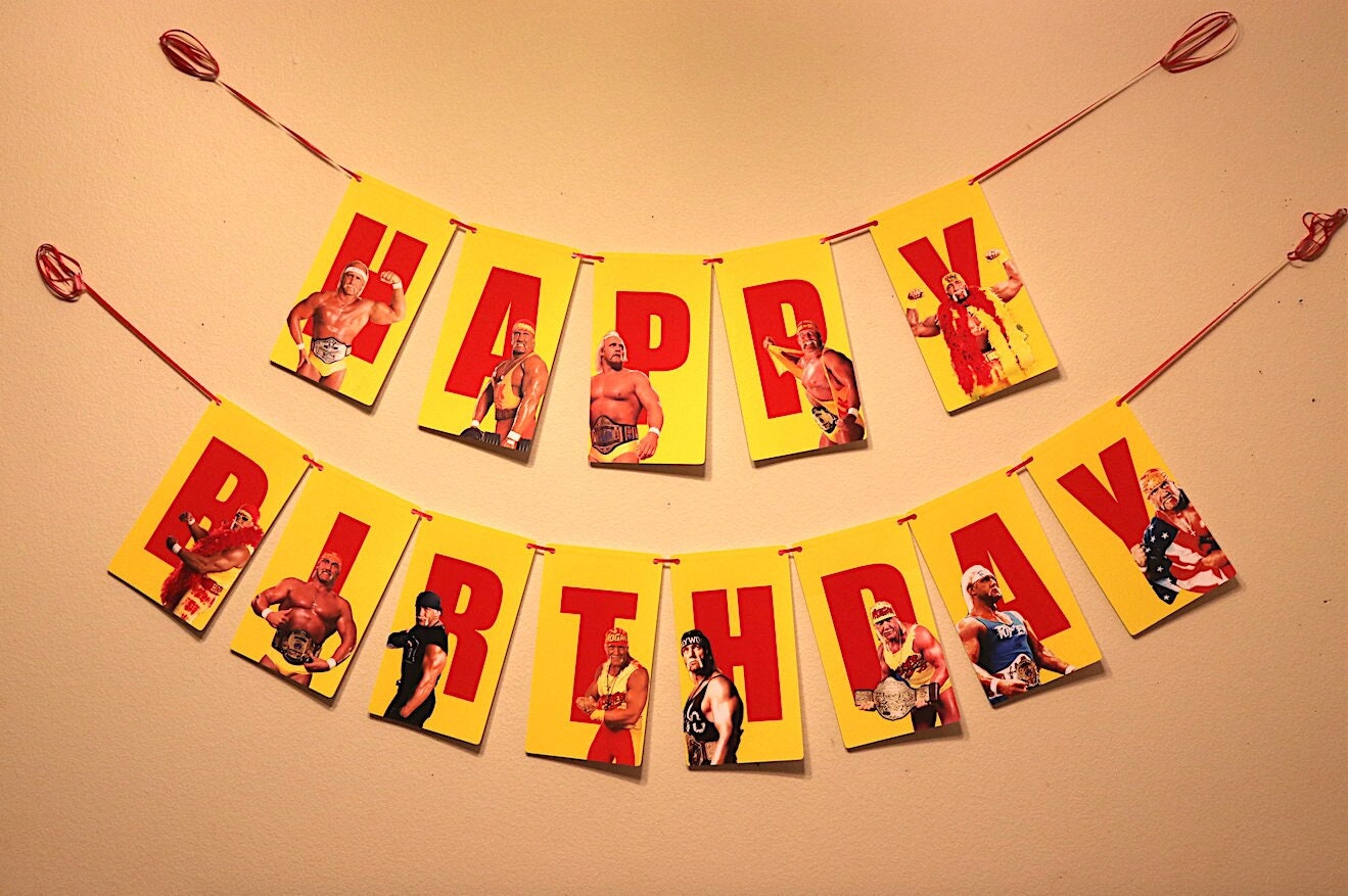 Hulk Hogan Happy Birthday Banner