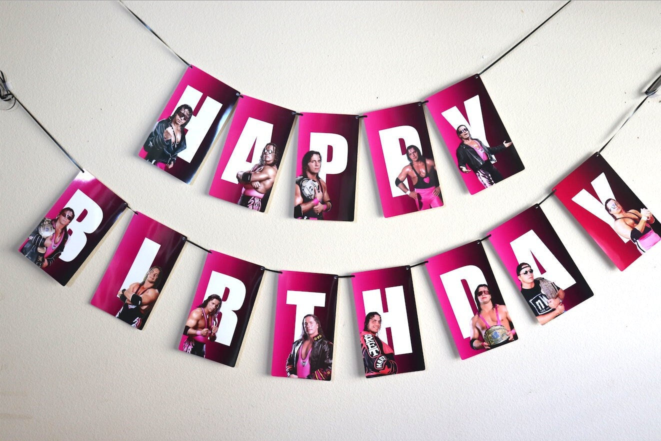 Bret Hart Happy Birthday Banner