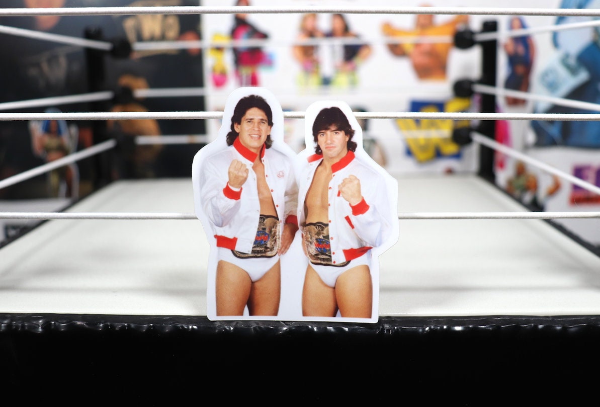 Tito Santana and Rick Martel Sticker [Ric Flair -  Hulk Hogan - Road Warriors - Randy Savage - Ultimate Warrior]