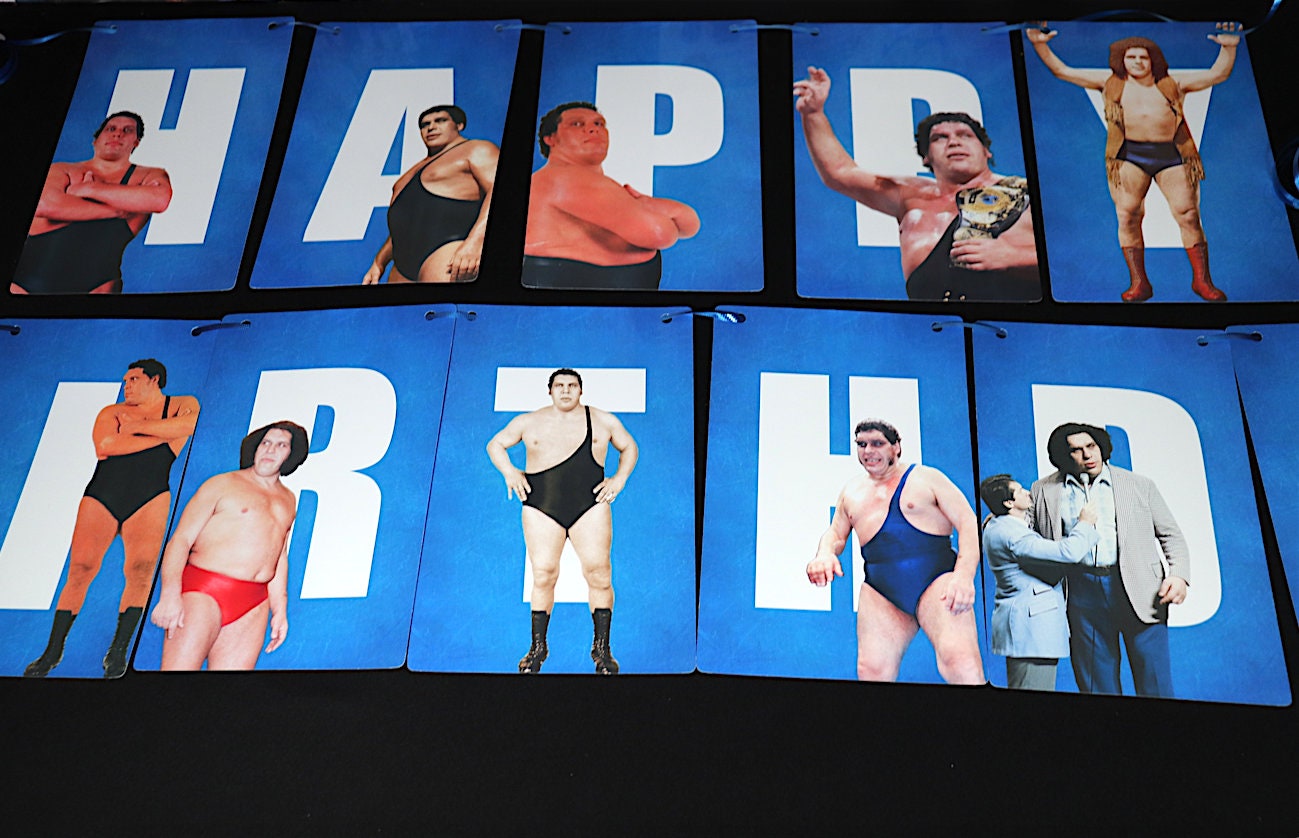 Andre The Giant Happy Birthday Banner