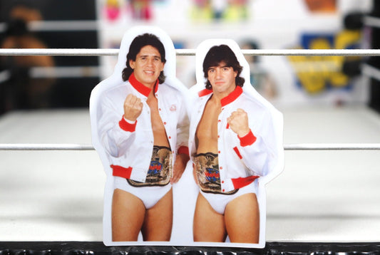 Tito Santana and Rick Martel Sticker [Ric Flair -  Hulk Hogan - Road Warriors - Randy Savage - Ultimate Warrior]