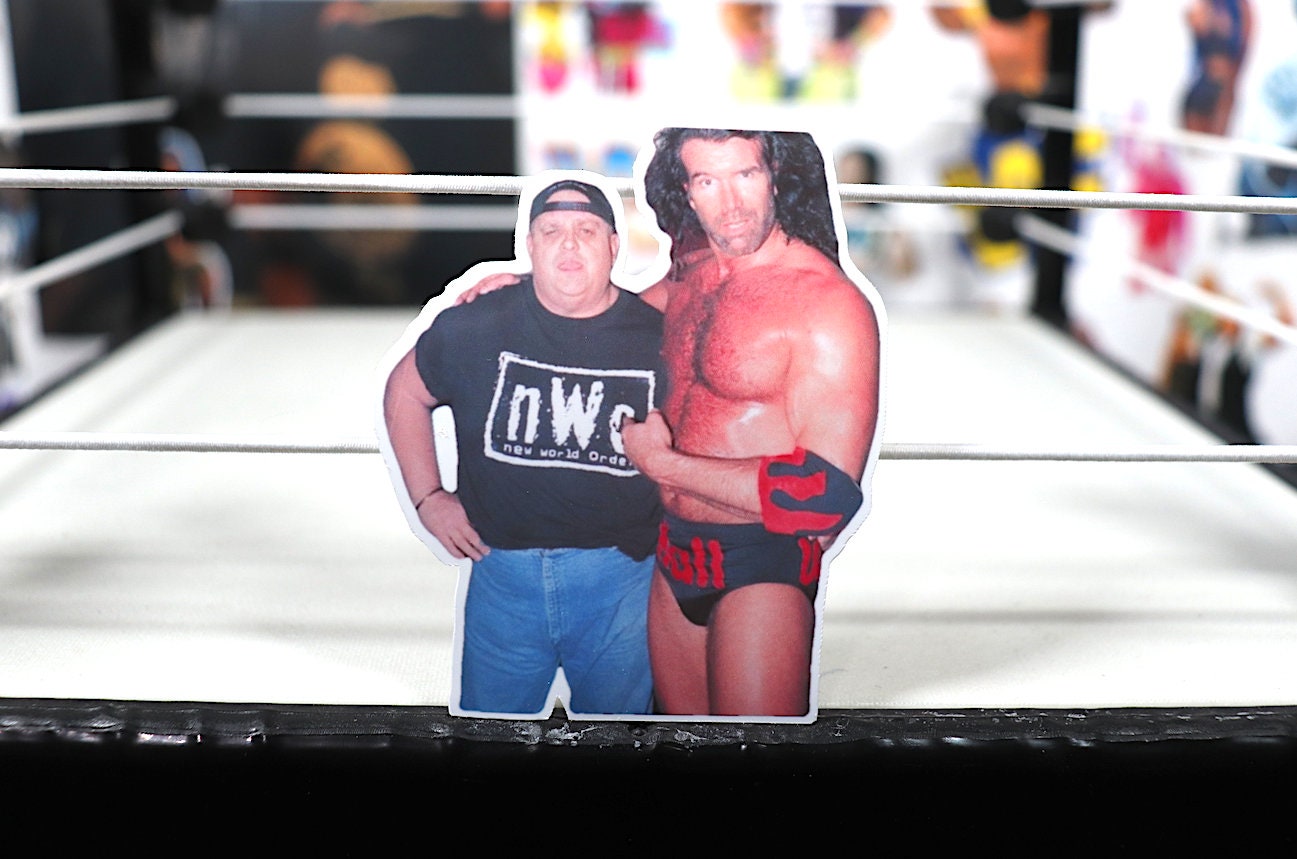 Scott Hall & Dusty Rhodes Sticker 2 (Wrestling - Kevin Nash - Curt Hennig - Scott Steiner - Ric Flair - Randy Savage - Macho Man - Stickers)