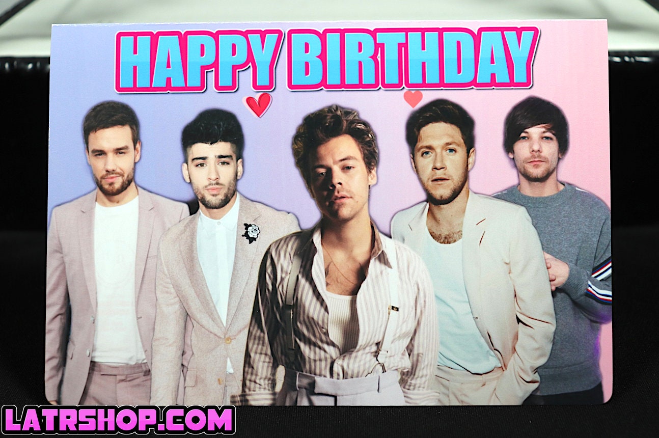 One Direction Happy Birthday Card (Birthday Gift - Greeting Card - Happy Birthday - Birthday Present)