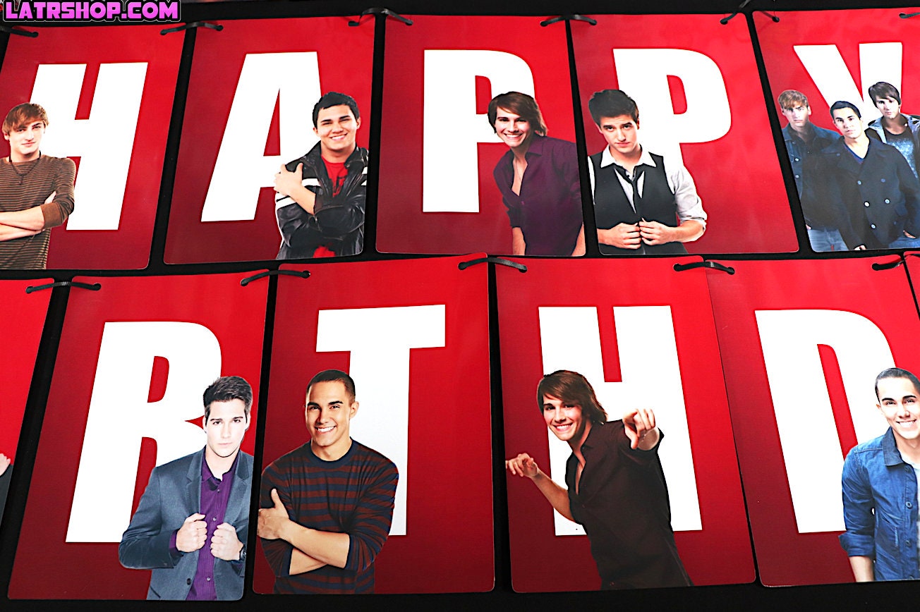 Big Time Rush Happy Birthday Banner