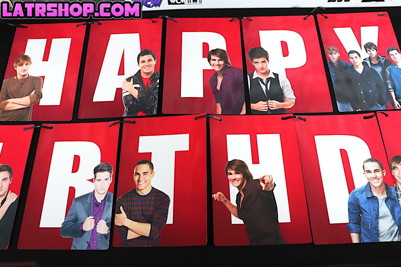 Big Time Rush Happy Birthday Banner