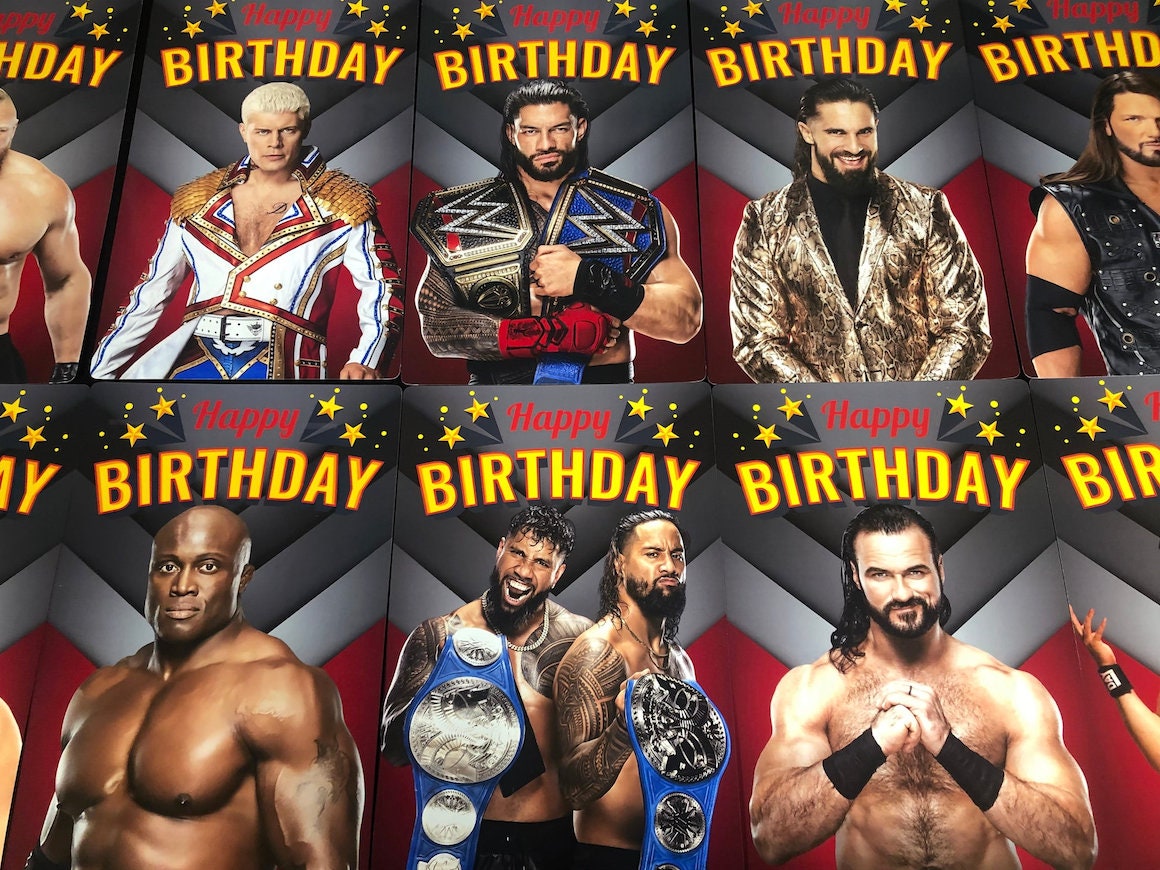 Boys Wrestling Birthday Wall Decor Photos