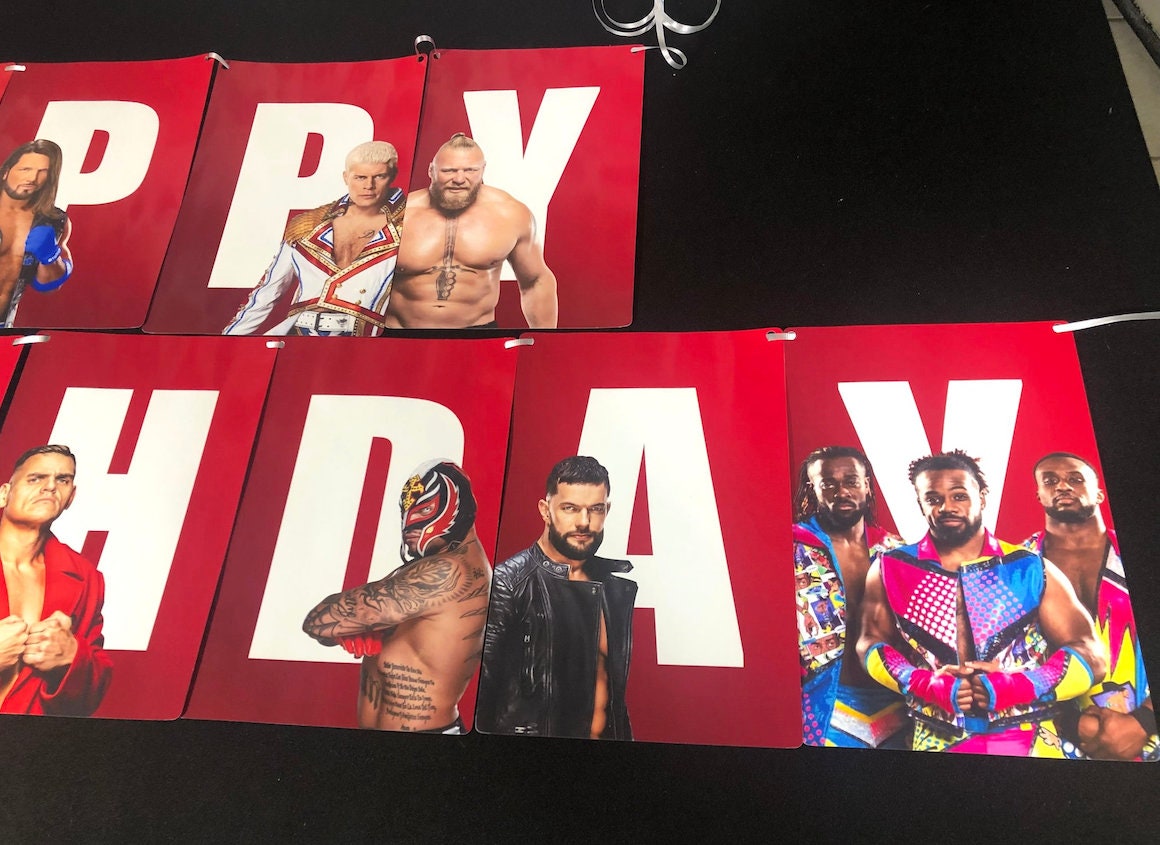 Boys Wrestling Happy Birthday Banner