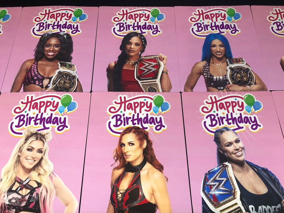 Girls Wrestling Birthday W@ll Dec0r Ph0t0s [Girls Birthday Decorations, Birthday Decor, Birthday, Al3x@ Bl1ss, B3cky, S@sh@ B@nks]