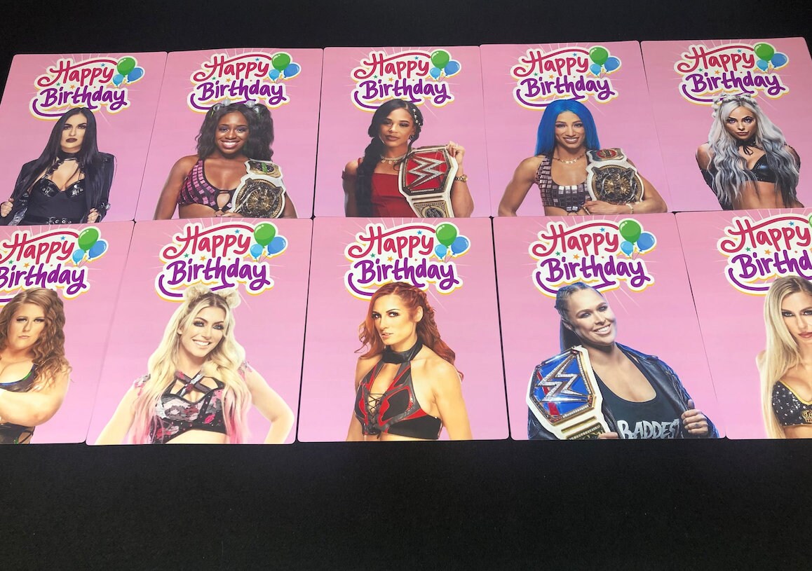 Girls Wrestling Birthday W@ll Dec0r Ph0t0s [Girls Birthday Decorations, Birthday Decor, Birthday, Al3x@ Bl1ss, B3cky, S@sh@ B@nks]