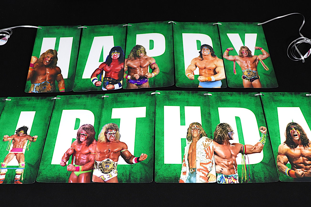 Ultimate Warrior Happy Birthday Banner