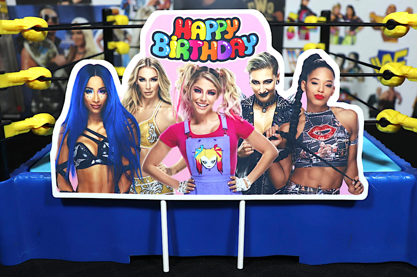 Wrestling Birthday Cake Topper : Girls