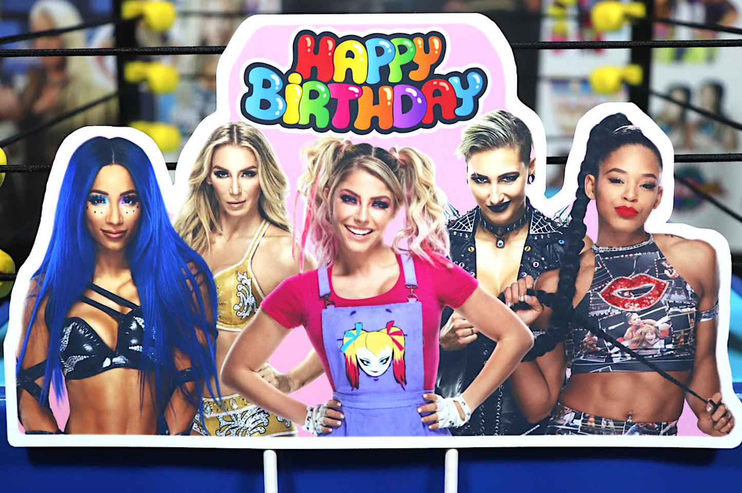 Wrestling Birthday Cake Topper : Girls