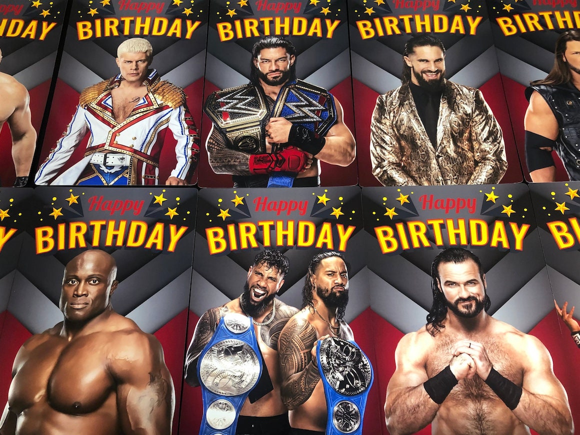 Boys Wrestling Birthday Wall Decor Photos