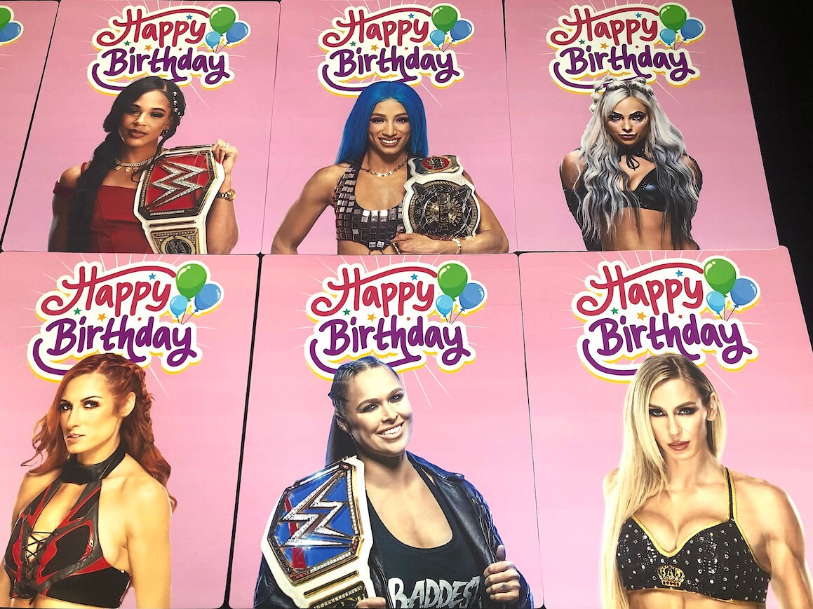 Girls Wrestling Birthday W@ll Dec0r Ph0t0s [Girls Birthday Decorations, Birthday Decor, Birthday, Al3x@ Bl1ss, B3cky, S@sh@ B@nks]