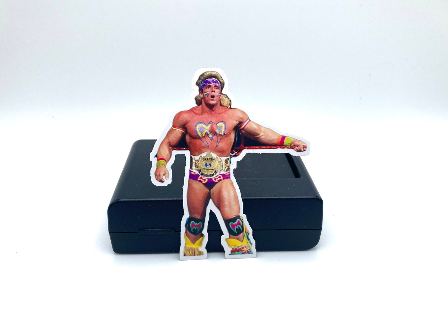 Sticker : Ultimate Warrior ~ Wrestling . Gift . Birthday . Scrapbook . Journal . Memories . For Him . Christmas . Halloween