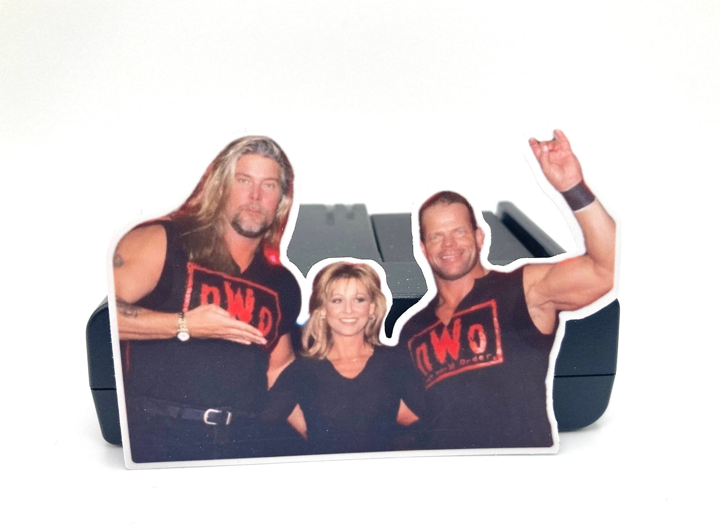 Sticker :  Lex Luger, Kevin Nash & Liz ~ Wrestling . Gift . Birthday . Scrapbook . Journal . Memories . For Him . Christmas . Halloween