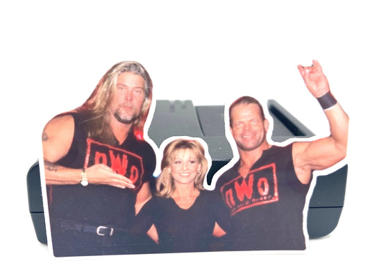 Sticker :  Lex Luger, Kevin Nash & Liz ~ Wrestling . Gift . Birthday . Scrapbook . Journal . Memories . For Him . Christmas . Halloween