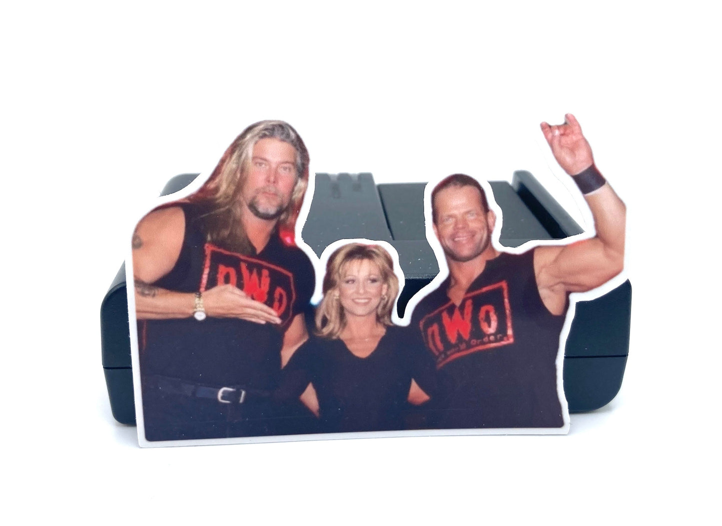 Sticker :  Lex Luger, Kevin Nash & Liz ~ Wrestling . Gift . Birthday . Scrapbook . Journal . Memories . For Him . Christmas . Halloween