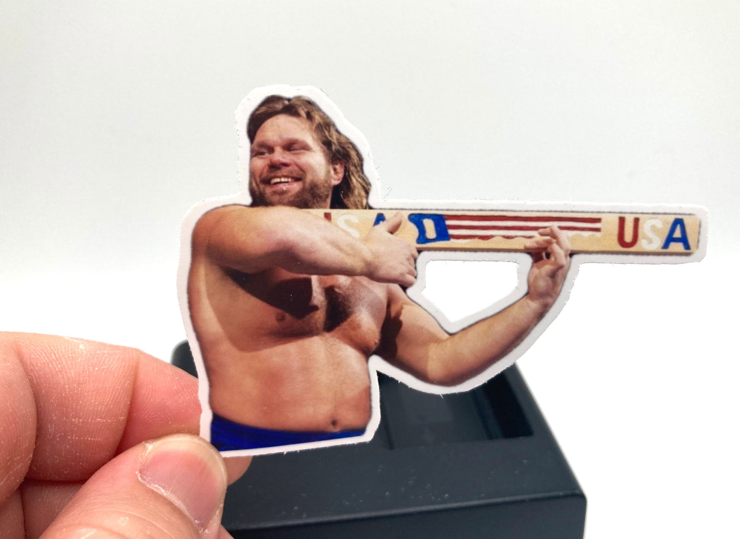 Hacksaw Jim Duggan Sticker (Wrestling . Stickers . Birthday . Birthday Gift . Pop Culture . Legend . Halloween . Christmas . Holiday . USA)