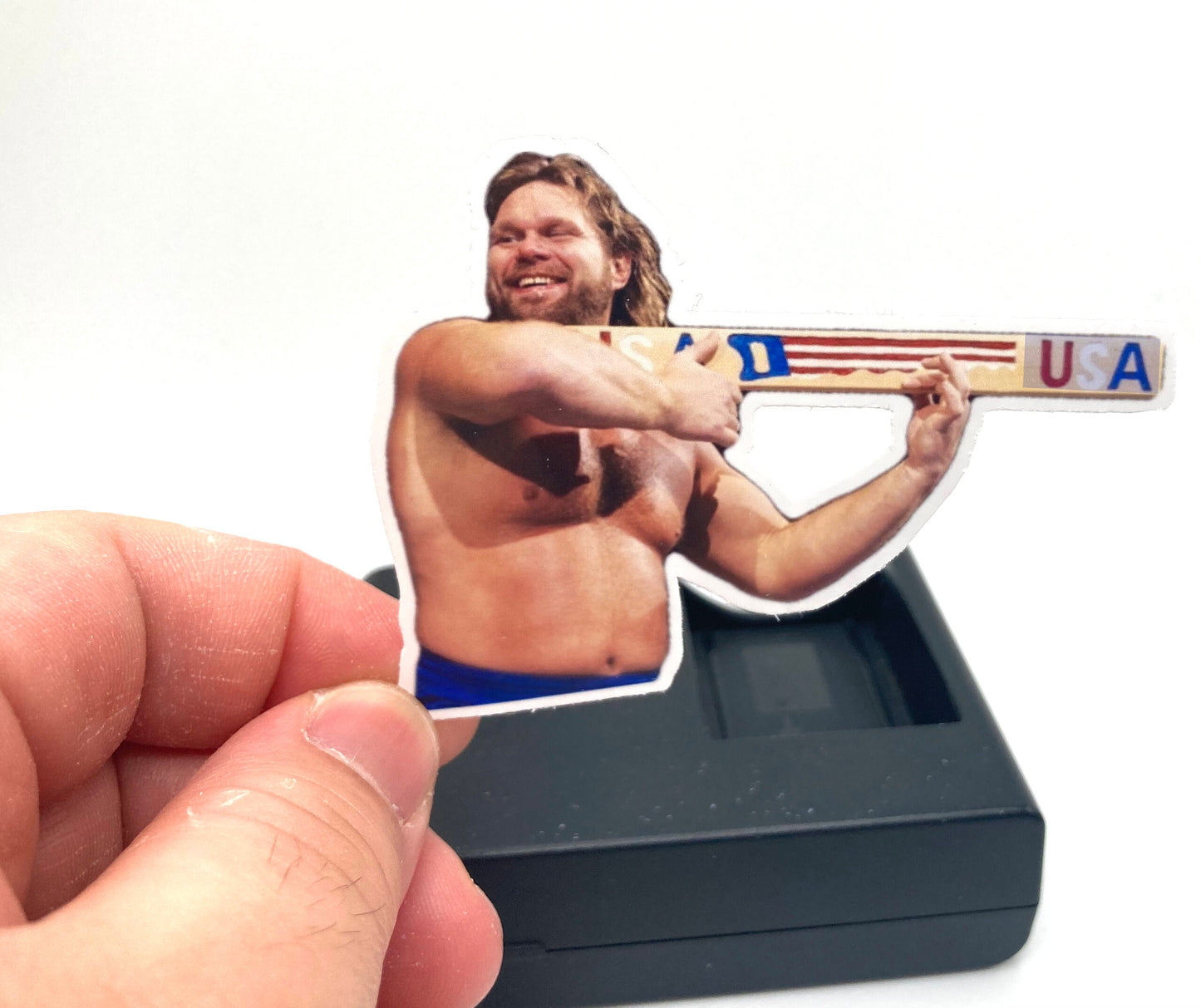 Hacksaw Jim Duggan Sticker (Wrestling . Stickers . Birthday . Birthday Gift . Pop Culture . Legend . Halloween . Christmas . Holiday . USA)