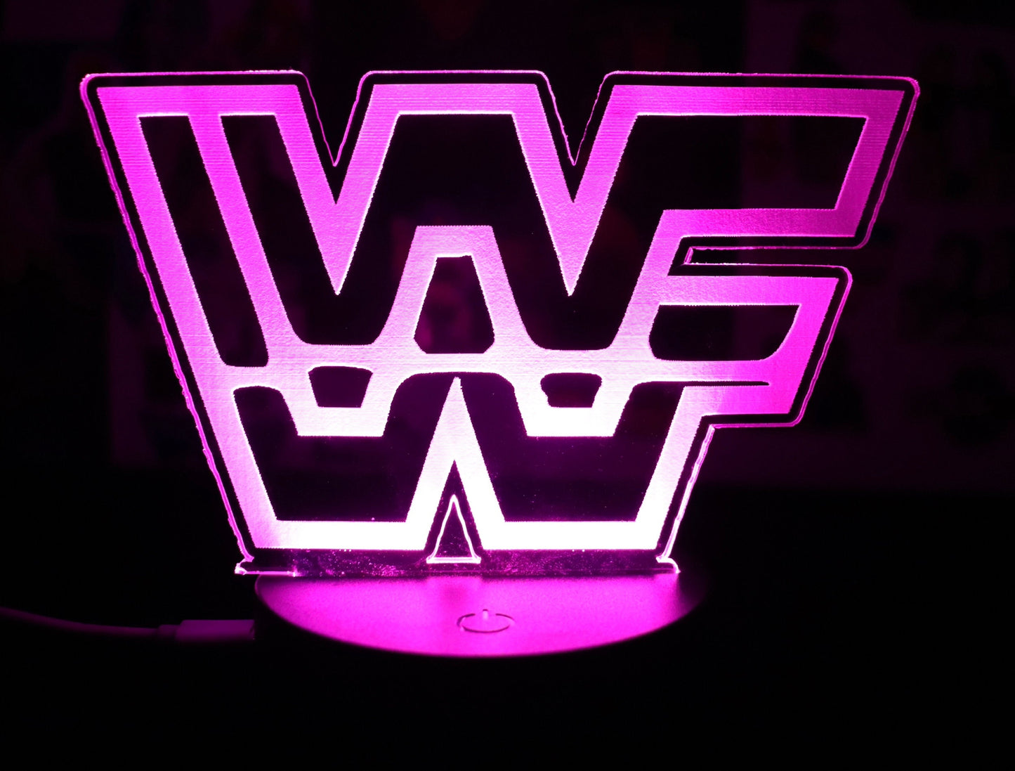 LED Light : V V V VF ~ Birthday . Gift . For Him. Home Office . Desk Lamp . Halloween . Christmas . For Her . Love . Game Room .  Lamp