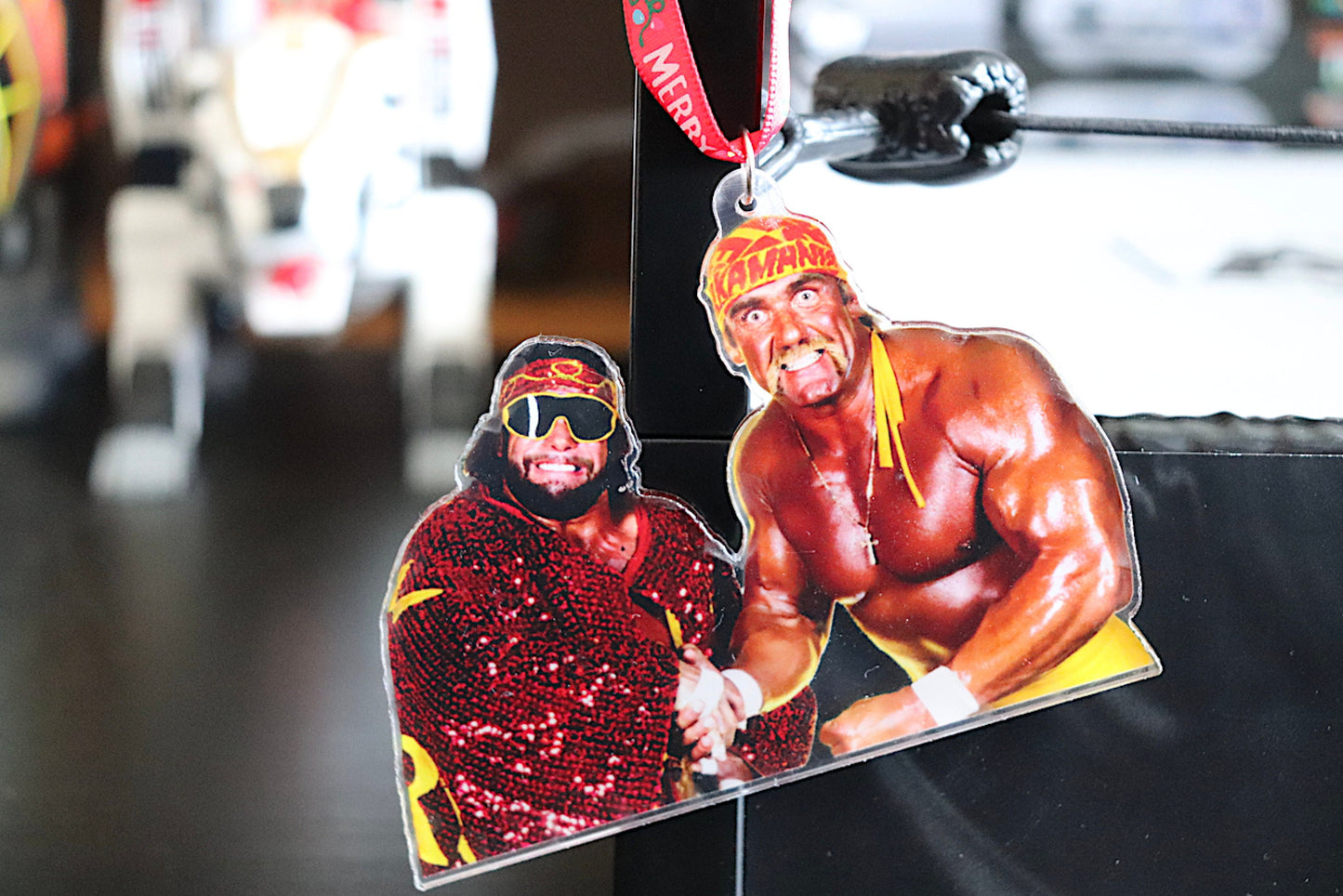 Hulk Hogan & Randy Savage Acrylic Christmas Tree Ornament