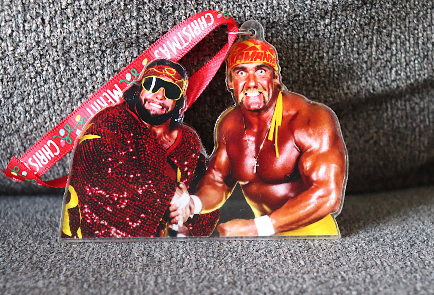 Hulk Hogan & Randy Savage Acrylic Christmas Tree Ornament