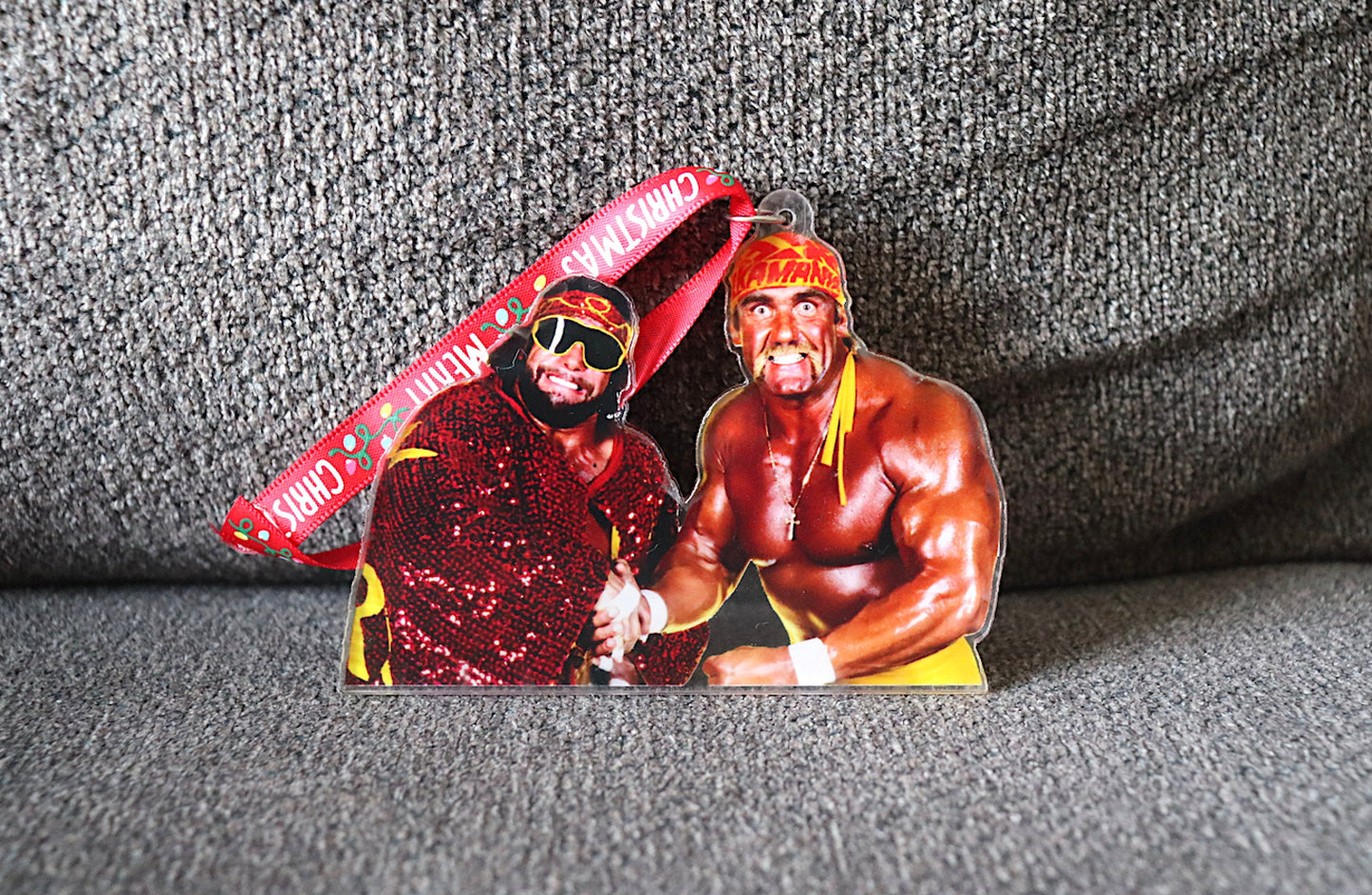 Hulk Hogan & Randy Savage Acrylic Christmas Tree Ornament